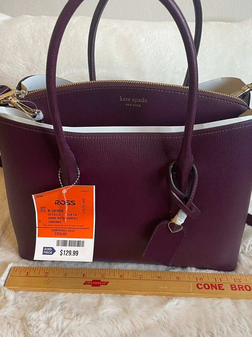 NWTkate spade plum leather Satchel Tote